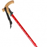 Flexyfoot Cork Telescopic Handle Walking Stick - Red